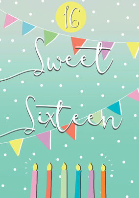 57JN20 - Sweet Sixteen Birthday Card