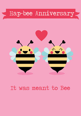 57MG24 - Hap-bee Anniversary Greeting Card