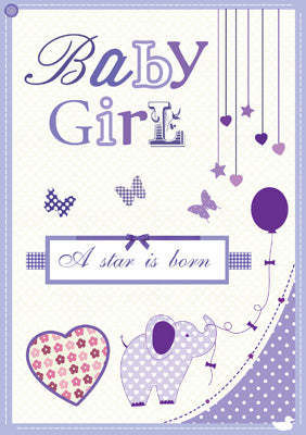 57MT08 - Baby Girl ( A Star is Born) Greeting Card