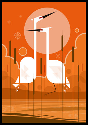 57MW03 - Egrets Greeting Card