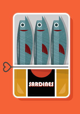 57MW12 - Sardines Greeting Card
