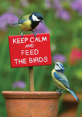 57SM62 - Keep Calm and Feed the Birds Greeting Card