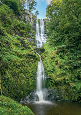57SM93 - Pistyll Rhaedr Waterfall Greeting Card