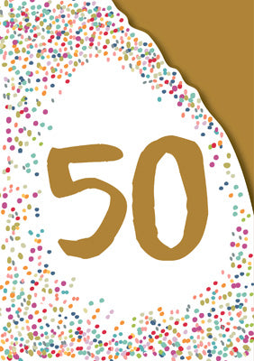 AG806 - 50th Birthday (Foil and Die-Cut) Greeting Card