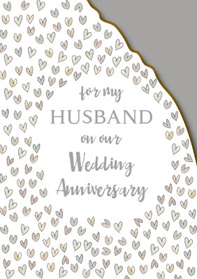 AG820 - For My Husband Anniversary (Foil and Die Cut) Greeting Card