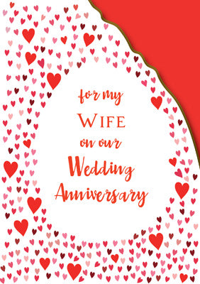 AG822 - For My Wife Anniversary (Foil and Die Cut) Greeting Card
