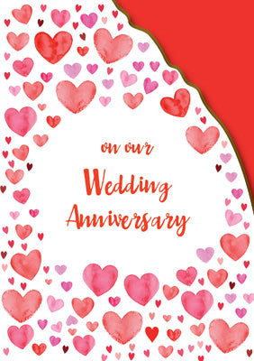 AG823 - On Our Wedding Anniversary (Foil and Die-Cut) Greeting Card