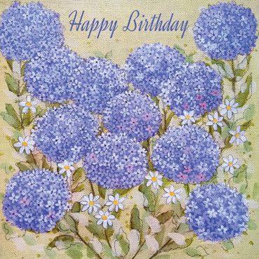 ATG105 - Happy Birthday Flowers Flittered Birthday Card
