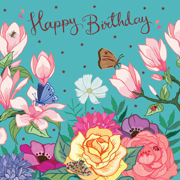 ATG117 - Butterfly Garden Birthday Card