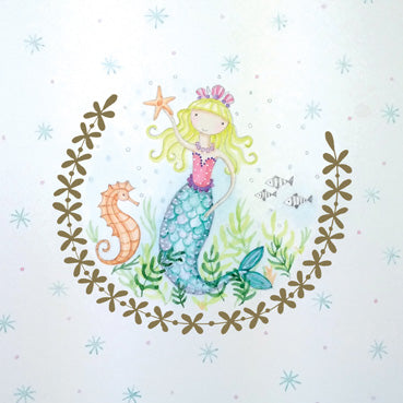 ATG127 - Mermaid with Starfish Greeting Card