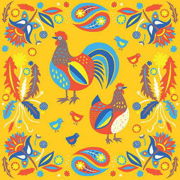 BEA110 - Chickens Greeting Card