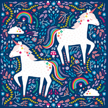 BEA120 - Pair of Unicorns Greeting Card