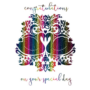 BEA144 - Rainbow Foil Congratulations Greeting Card