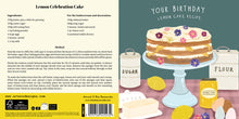 Load image into Gallery viewer, BEA145 - Your BIrthday Lemon Cake Recipe Birthday Card
