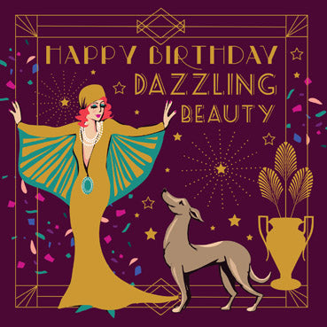 CBR102 - Dazzling Beauty Foil Birthday Card