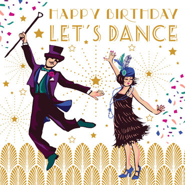 CBR103 - Let's Dance Foil Birthday Card