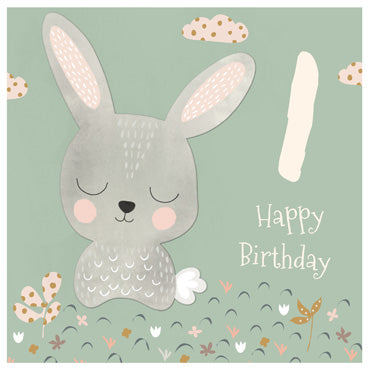 CP102 - 1st Birthday (Bunny) Greeting Card