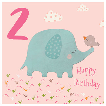 CP104 - 2nd Birthday (Elephant) Greeting Card