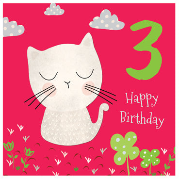 CP106 - 3rd Birthday (Cat) Birthday Card