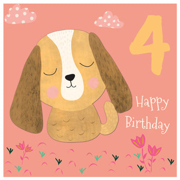 CP108 - 4th Birthday (Puppy) Greeting Card