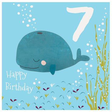 CP113 - 7th Birthday (Whale) Greeting Card
