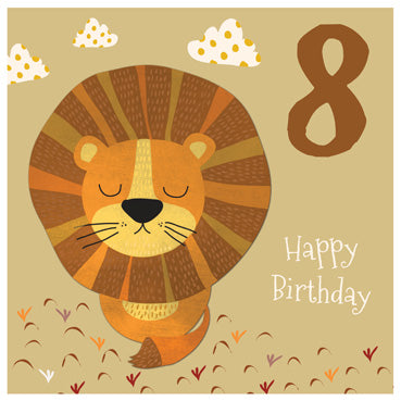CP115 - 8th Birthday (Lion) Greeting Card