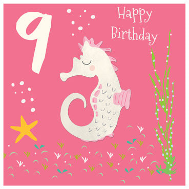 CP118 - 9th Birthday (Seahorse) Greeting Card