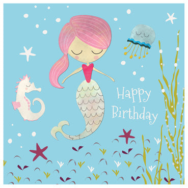 CP121 - Happy Birthday Mermaid Greeting Card