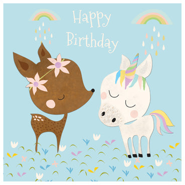 CP123 - Deer and Pony Birthday Card