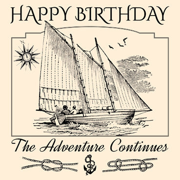 GC105 -The Adventure Continues (Boat) Birthday Card