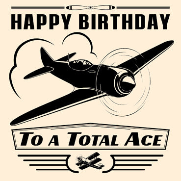 GC109 - Total Ace Airplane Birthday Card
