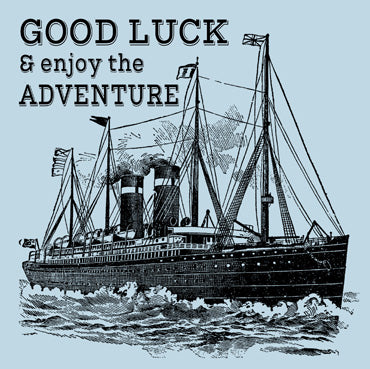 GC111 - Good Luck (Steam Ship) Greeting Card