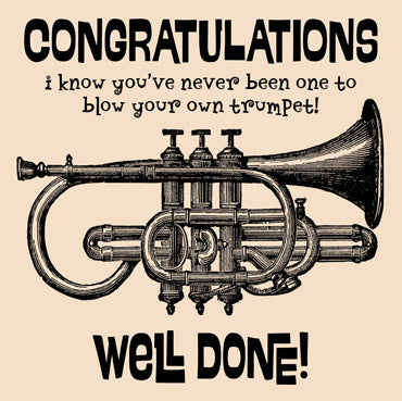 GC114 - Congratulations Blow Your Trumpet Card
