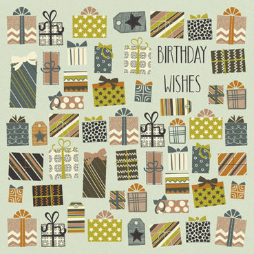 GED129 - Birthday Wishes (Presents) Greeting Card