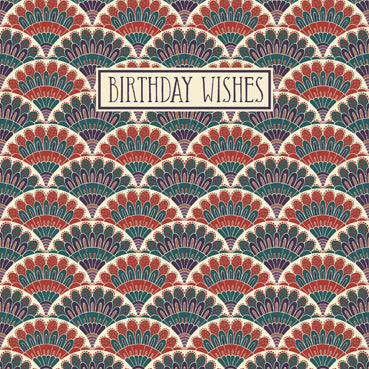 GED138 - Fan Pattern Birthday Card