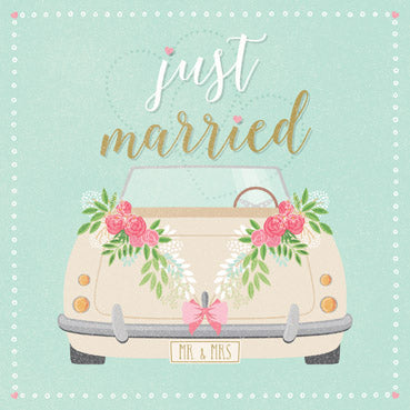 GED139 - Just Married (Car) Greeting Card