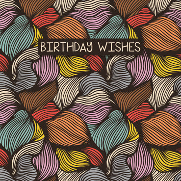 GED142 - Wave Pattern Birthday Card
