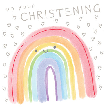 GED146 - Christening Rainbow Greeting Card
