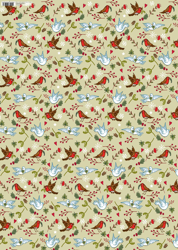 GW-TTS751 - Robins and Doves Christmas Wrap