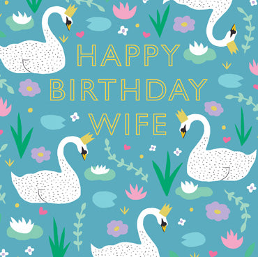 HDS108 - Happy Birthday Wife Birthday Card (Foil)