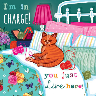 HOM107 - I'm in Charge (Cat) Greeting Card