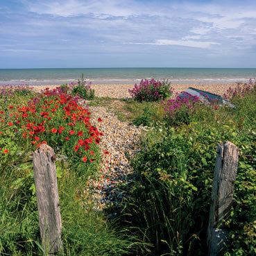 L398- Pevensey Beach Sussex Greeting Card
