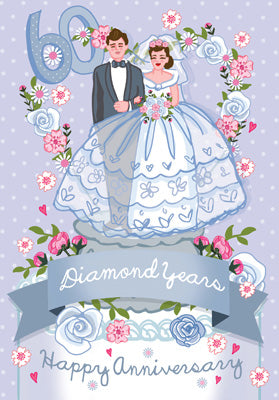 LBS111 - Diamond Wedding Anniversary Card