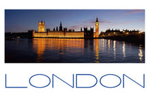 Load image into Gallery viewer, LDN-004 - Houses of Parliament and Westminster Bridge Panoramic Postcard
