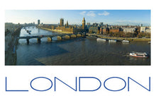 Load image into Gallery viewer, LDN-005 - London Eye and the Houses of Parliament Panoramic Postcard
