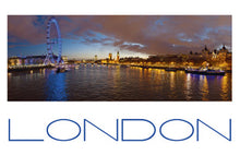 Load image into Gallery viewer, LDN-007 - River Thames from Hungerford Bridge Panoramic Postcard
