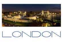 Load image into Gallery viewer, LDN-009 - Tower of London, Tower Bridge and the Shard Panoramic Postcard
