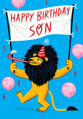 LK01 - Birthday Son (Lion) Birthday Card