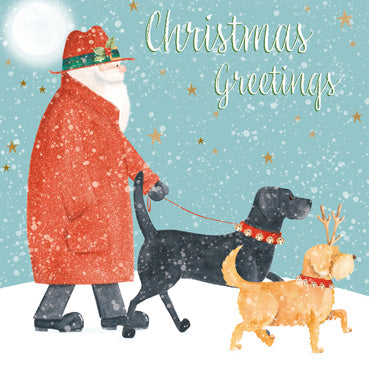 LXM131 - Santa Walking the Dogs Christmas Pack (5 cards)