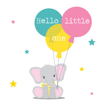 MEM104 - Hello Little One New Baby Card